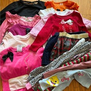Lot of 17 little girls Carter's Kids Shirts & Tops Dresses Pants Size 4 mixed